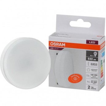 Лампа светодиодная LED OSRAM VALUE LVGX5360 8SW/840 8Вт GX53 230В 10х1 Лампа светодиодная LED OSRAM VALUE LVGX5360 8SW/840 8Вт GX53 230В 10х1