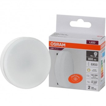Лампа светодиодная LED OSRAM VALUE LVGX5375 10SW/830 10Вт GX53 230В 10х1 Лампа светодиодная LED OSRAM VALUE LVGX5375 10SW/830 10Вт GX53 230В 10х1
